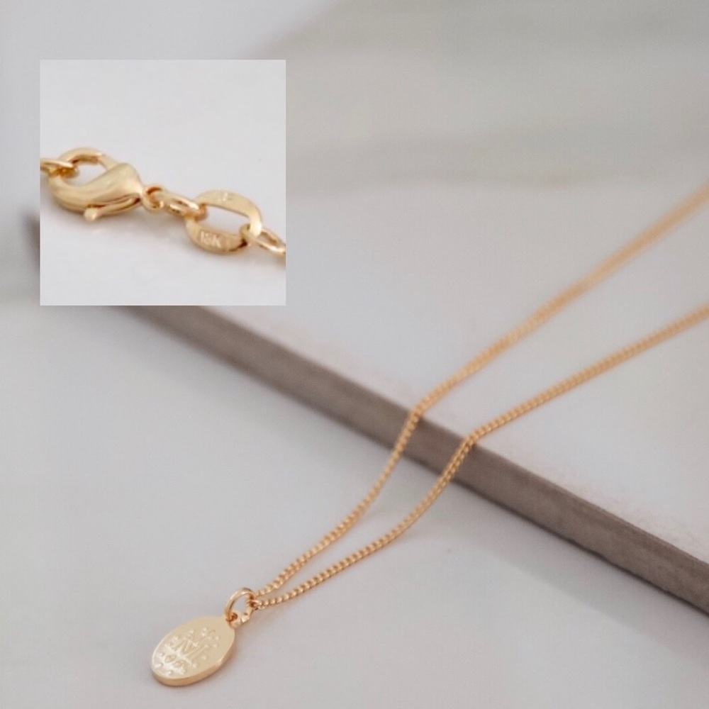 Petite Virgin Mary Necklace | 18K Gold Filled - Picture 8 of 8